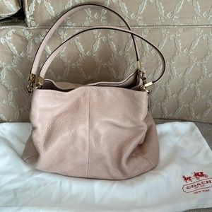 Pink leather Coach handbag